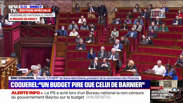 Éric Coquerel, président de la Commission des Finances à l'Assemblée: Un budget encore plus austéritaire et plus nocif pour le pays que ce que projetait Michel Barnier