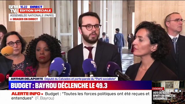 49.3 sur le budget: Ce budget n'est pas un bon budget, pour autant, il faut un budget pour la France , explique Arthur Delaporte (PS)