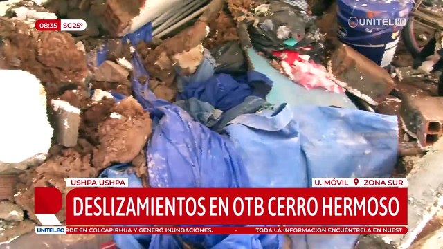 Deslizamiento de tierra afecta a varias viviendas en Cochabamba, muchas corren el riesgo de ceder