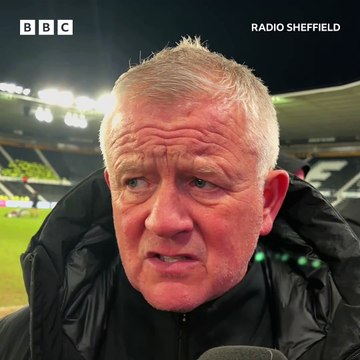Chris Wilder reacts after Sheffield United beat Derby County