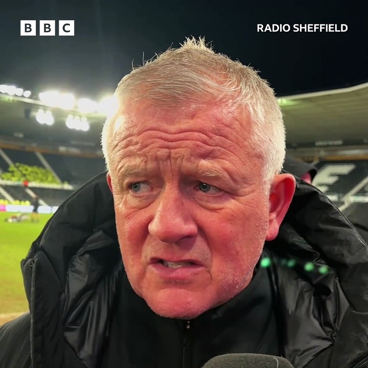 Chris Wilder reacts after Sheffield United beat Derby County