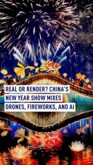 Real or Render? China’s New Year show mixes drones, fireworks, and AI