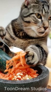 Chef Kitty: Expertly Preparing a Delicious Meal!