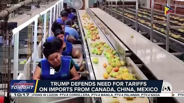 Trump defends need for tariffs on imports from Canada, China, Mexico