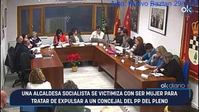 Una alcaldesa socialista se victimiza con ser mujer para tratar de expulsar a un concejal del PP del pleno