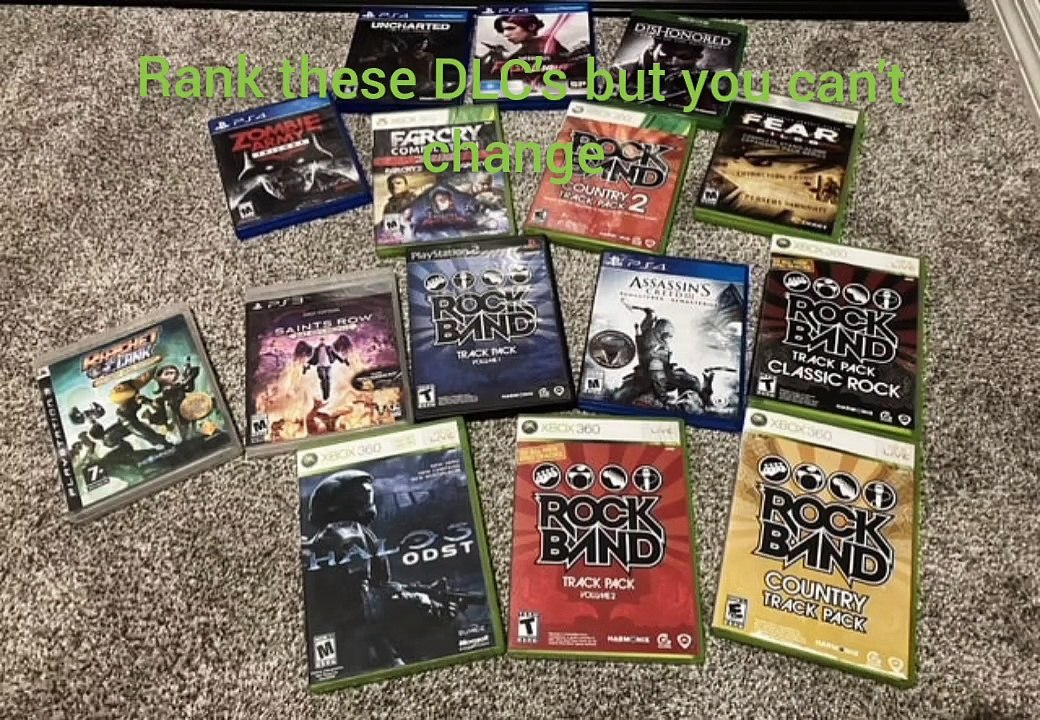 Rank these 7 Xbox 360 DLC's but you can't change.