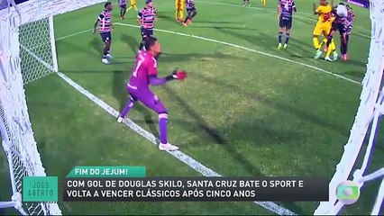 Com gol de Douglas Skilo, o Santa Cruz bate o Sport e volta a vencer clássicos após cinco anos.
