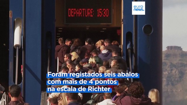 Centenas de pessoas fogem de Santorini após o aumento da atividade sísmica