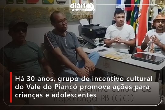 Há 30 anos, grupo de incentivo cultural do Vale do Piancó promove ações para crianças e adolescentes