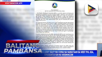 3 barko ng PLAN ng China na namataan sa West PH Sea, binabantayan ng WESMINCOM
