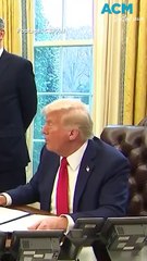 Rupert Murdoch joins President Trump in the Oval Office at the White House