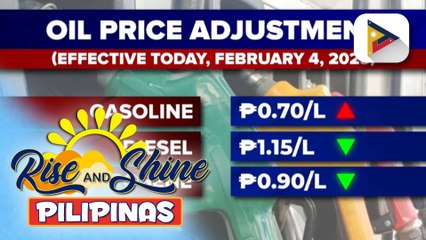 Oil price adjustment, epektibo ngayong araw