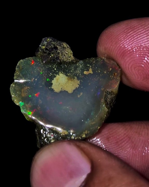 Amazing Ethiopian opal rough Rainbow fire opal rough very well quality