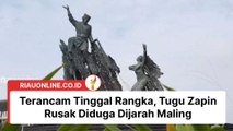 Terancam Tinggal Rangka, Tugu Zapin Rusak Diduga Dijarah Maling