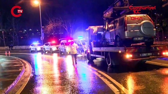 İstanbul Sarıyer'de otomobil ve cip kafa kafaya çarpıştı: Yaralılar var!