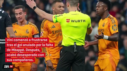 Vinicius, frustradísimo: desesperado con Ancelotti, Ceballos, el árbitro...