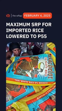 DA lowers maximum SRP for imported rice to P55
