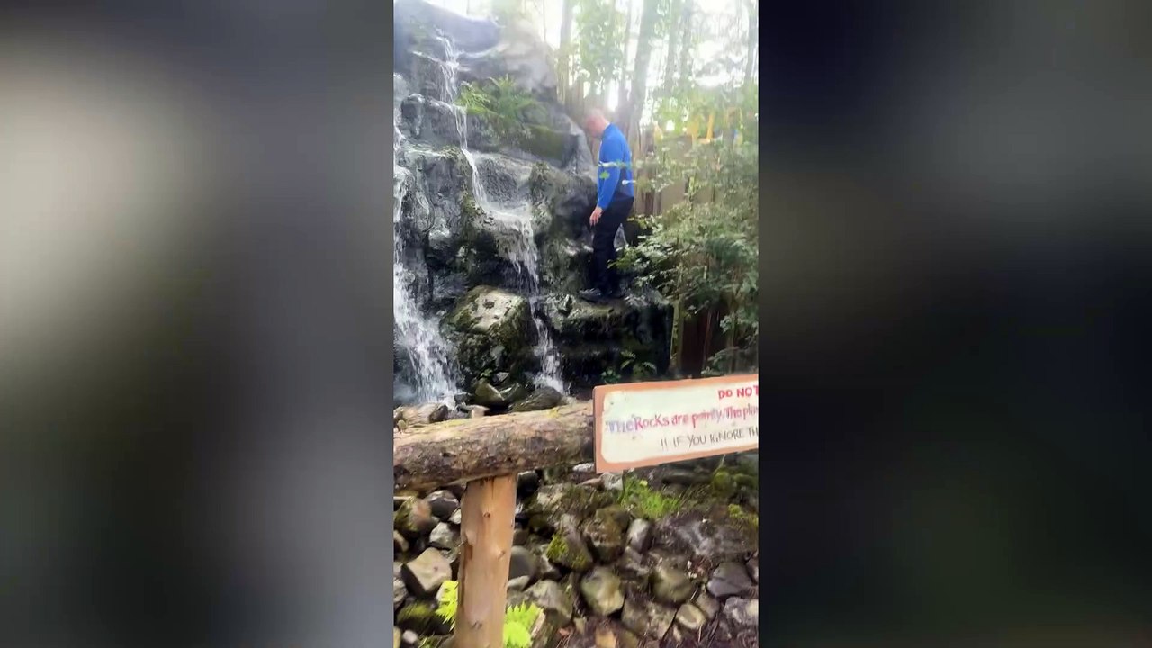 Tourist "nearly died" when he ignored sign and tumbled down waterfall