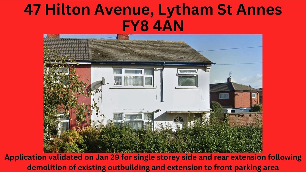 Blackpool & Fylde planning (27/1-2/2)