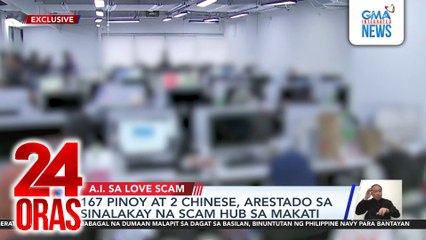 167 Pinoy at 2 Chinese, arestado sa sinalakay na scam hub sa Makati  | 24 Oras