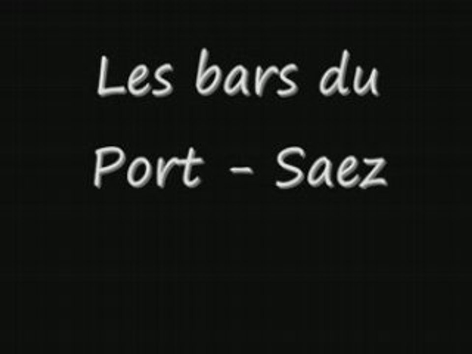 Les Bars du Port - Saez