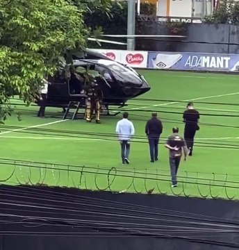 Neymar a débarqué à l'entraînement en... hélicoptère - Foot - BRE - Santos