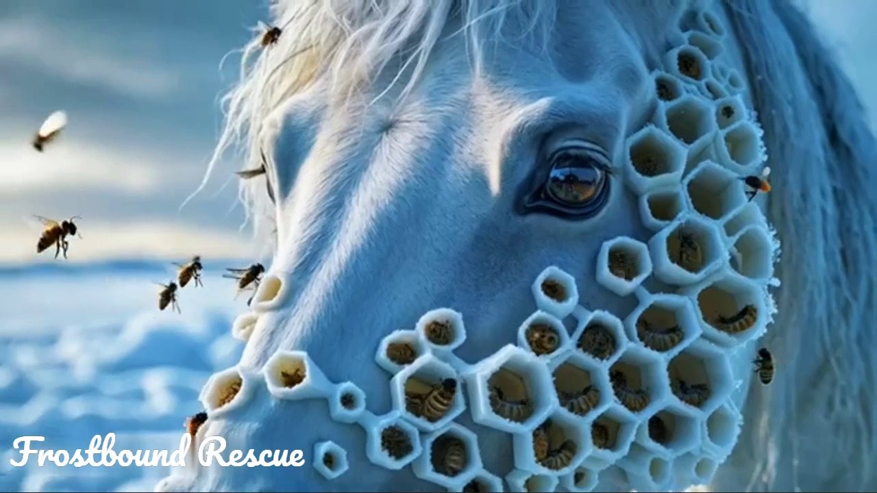 Snow Horse Covered in Millions of Barnacles & Bees Rescued by Brave Team– Incredible Survival Story!