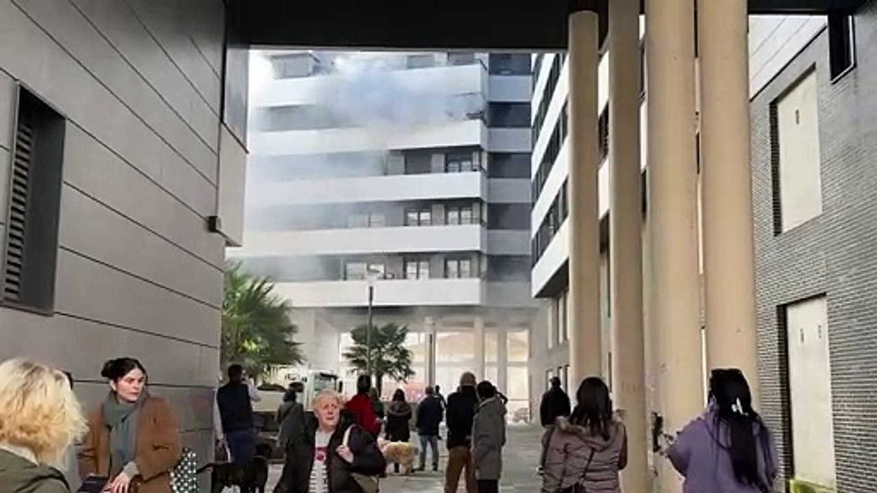Incendio en Txomin Enea