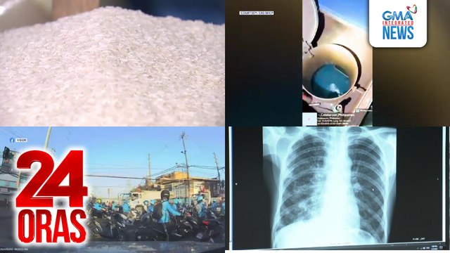 24 Oras: (Part 1) P35/kg bigas, nakatakdang ibenta sa Kadiwa at iba pang piling tindahan; P13M halaga ng langis, nabistong ipinupuslit sa gitna ng dagat; Riders ng ride-hailing app, pinahinto ang ilang motorista para bigyang daan ang convoy..., atbp.
