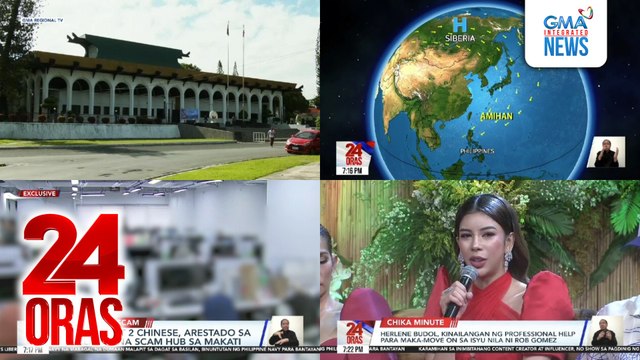 24 Oras: (Part 2) Oral argument sa SC ukol sa pagbabalik ng sobrang pondo ng Philhealth sa nat'l treasury; sinalakay na scam hub sa Makati; Herlene Budol, kinailangan ng professional help para maka-move on sa isyu nila ni Rob Gomez, atbp.