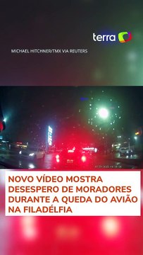 Novo vídeo mostra desespero de moradores durante queda de avião na Filadélfia