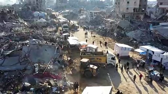 Mais de 500 mil palestinos voltaram a um norte de Gaza em escombros