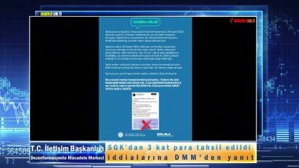 SGK’dan 3 kat para tahsil edildi iddialarına DMM'den yanıt
