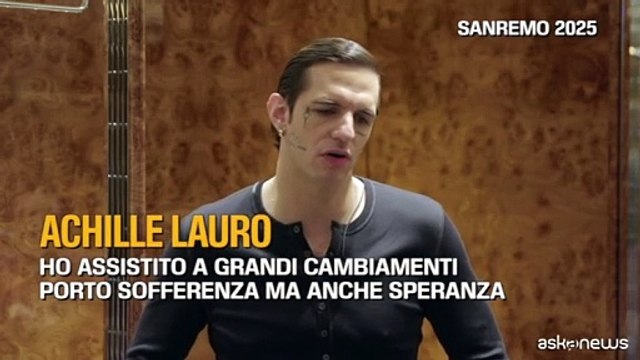 Sanremo, Achille Lauro: porto sofferenza ma anche speranza