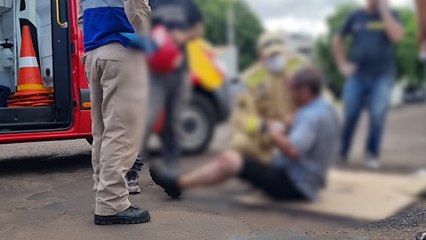 Idoso de mobilete se envolve em acidente de trânsito no Alto Alegre