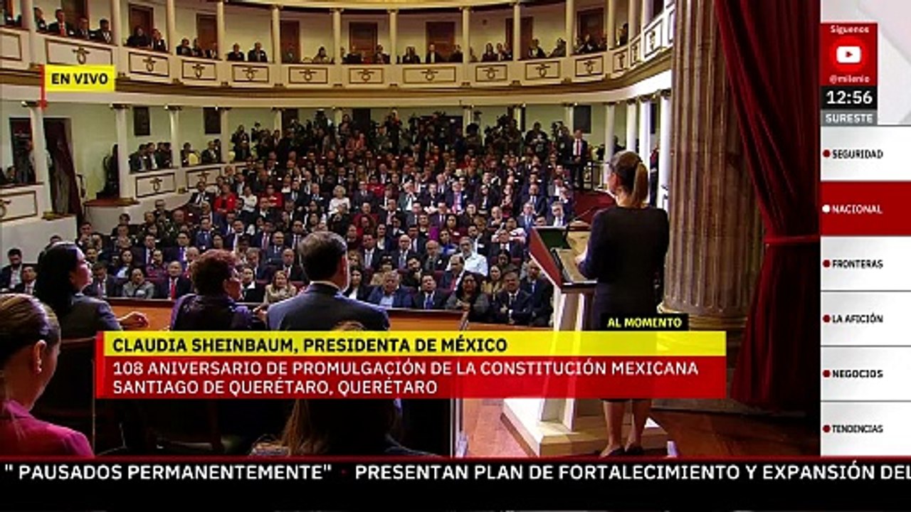 Sheinbaum envía reformas al Congreso de la Unión: 108 aniversario de la Constitución