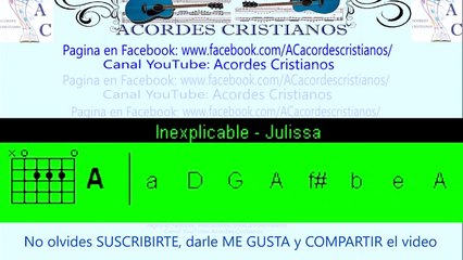 Inexplicable - Julissa Acordes Guitarra