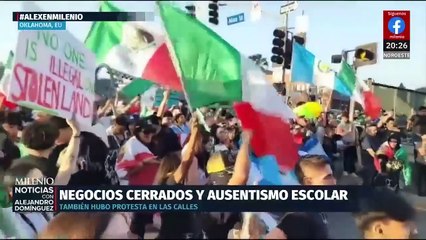 Diversos migrantes promovieron la protesta 'Un día sin latinos' en Estados Unidos