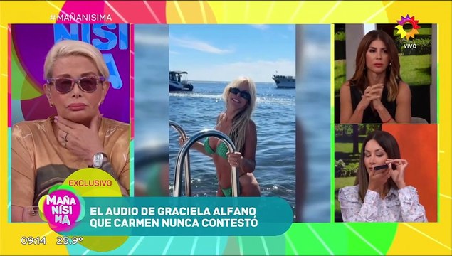 El audio de Graciela Alfano que Carmen Barbieri no respondió