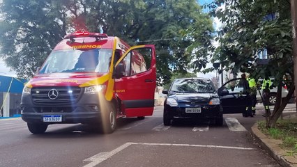 Motociclista fica ferido em acidente de trânsito na Rua Erechim