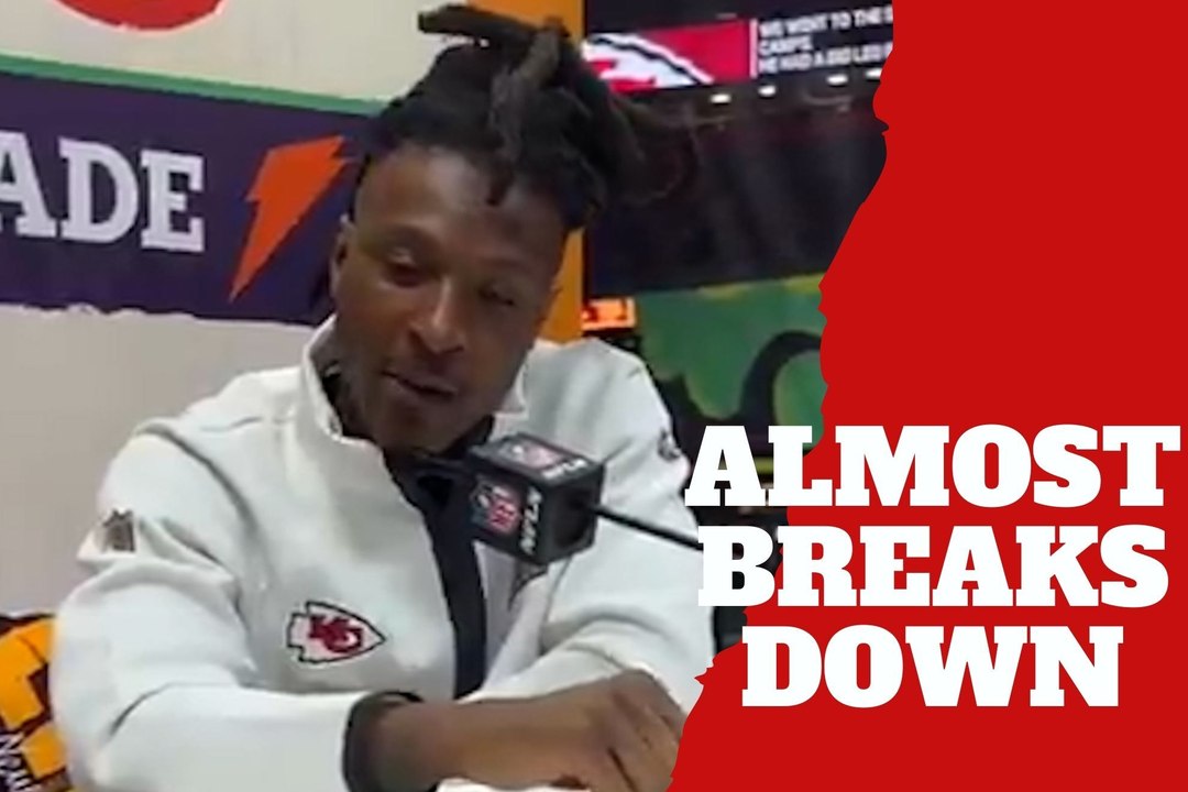 An emotional moment! Kansas City Chiefs’ DeAndre Hopkins almost breaks down remembering his father