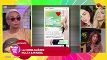La veloz multa de la China Suárez a Wanda Nara por filtrar los nuevos chats: 