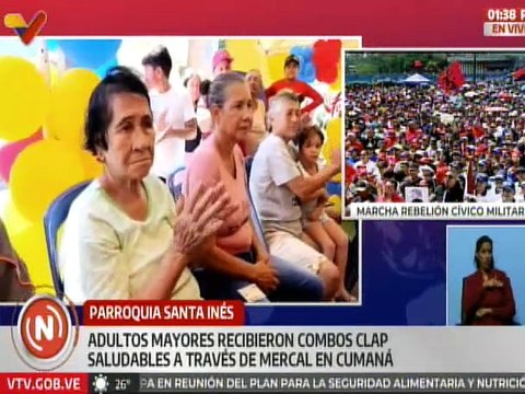 Sucre | Mercal beneficia a adultos mayores con combos de productos alimenticios en la pqa. Santa Inés