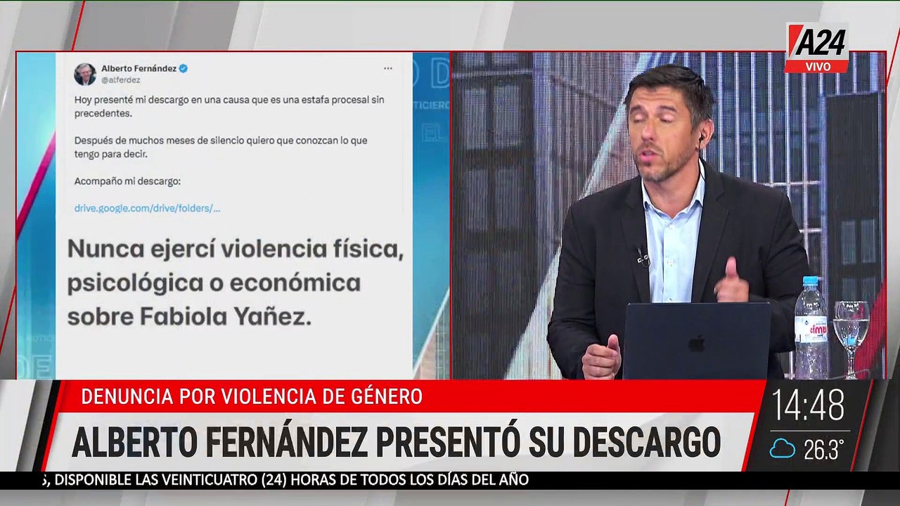 Expresidente Alberto Fernández se defiende en caso de violencia de género y acusa a Fabiola Yañez