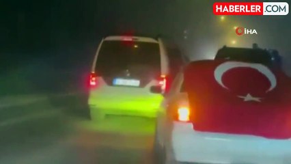 Başakşehir'de Asker Konvoyu Sırasında Tehlikeli Drift