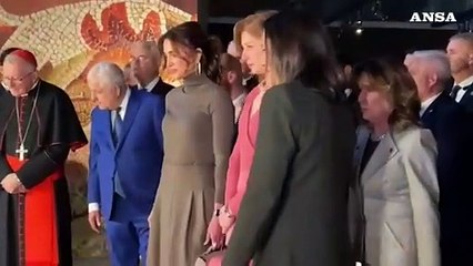 Roma, la regina Rania con Laura Mattarella ad una mostra