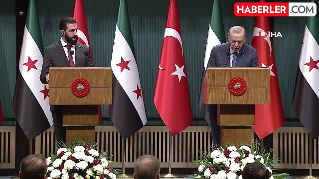 Cumhurbaşkanı Erdoğan, Suriye Arap Cumhuriyeti Geçiş Dönemi Cumhurbaşkanı Ahmed Şara ile ortak basın toplantı düzenledi