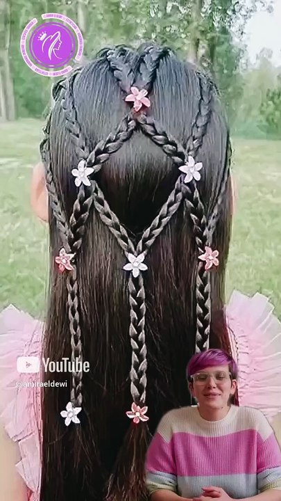 طريقة عمل اجمل تسريحة للبنات في اقل من خمس دقايق 😍🥰