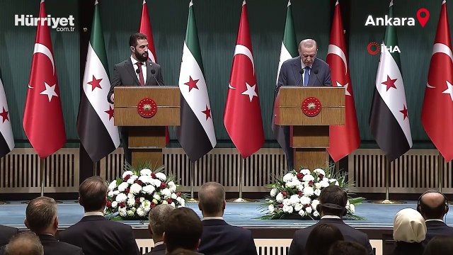 Cumhurbaşkanı Erdoğan, Suriye Cumhurbaşkanı Şara ile ortak basın toplantısı düzenledi