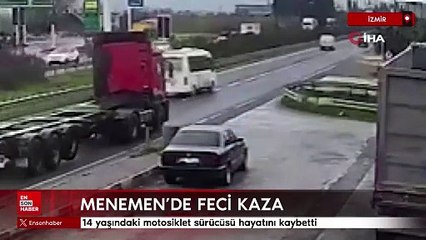 İzmir'de 14 yaşındaki motosiklet sürücüsü hayatını kaybetti